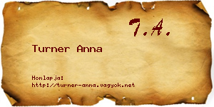 Turner Anna névjegykártya